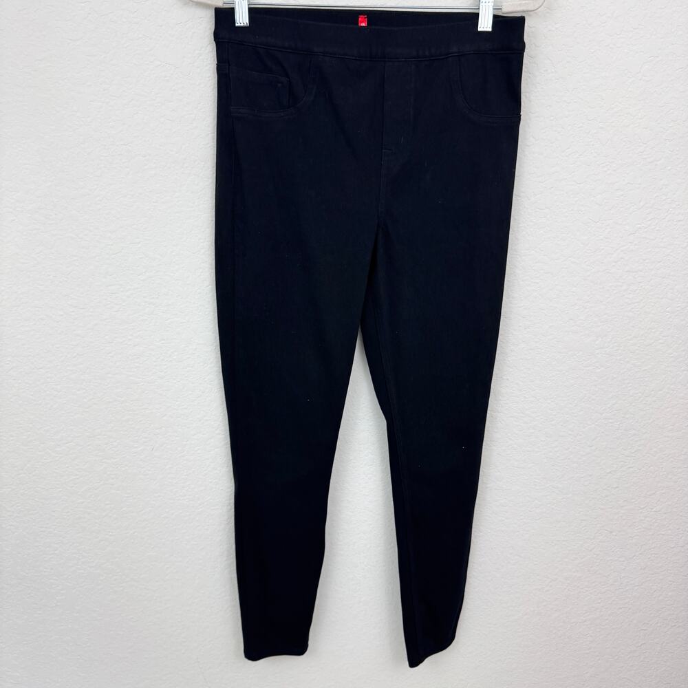 Spanx Womens Jean-ish Ankle Leggings Pants Size L Stretch Slimming Black